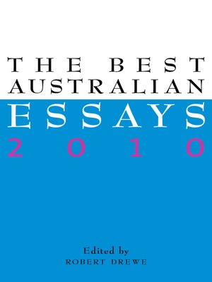 cover image of The Best Australian Essays 2010